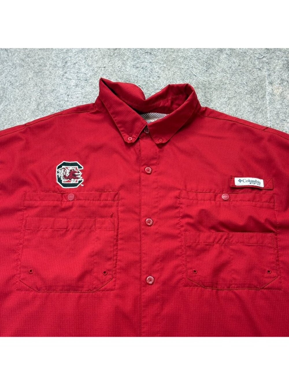 South Carolina Gamecocks Columbia PFG Tamiami Fishing Shirt Men XL Red S/S